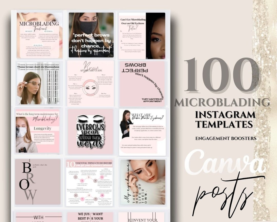 Microblading Pmu Instagram Template Brow Instagram Microblading ...