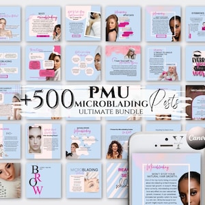 Brows Microblading Instagram Quote Microblading PMU EyeBrow Tattoo Social Media Brow Tech Permanent Makeup Esthetician Template PMU Artist