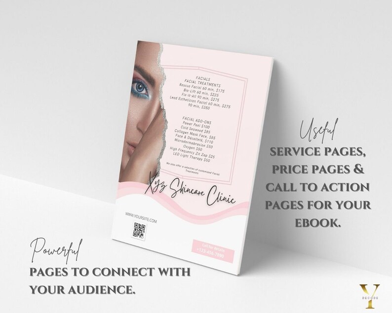 Skincare Ebook Template Canva Esthetician Ebook Skincare Etsy