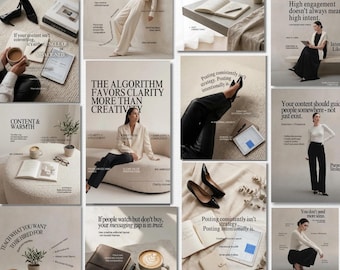 Social Media Marketing Leiter Vorlagen, Instagram Posts Canva Flyer & Business Branding für Coaches, Virtuelle Assistenten, Inhalt Urheber