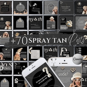 Spray Tan Template Spray Tan Instagram Post Social Media Spray Tan Content Fake Tan Tanning Business Artist Airbrush Mobile Bronze Aftercare