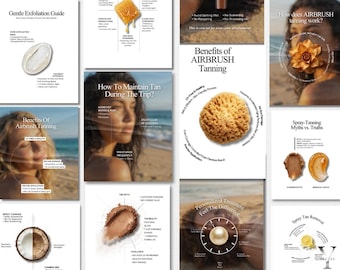 Spray Tan Instagram Inhalt Vorlage für Bräunungs Business Social Media Post | Airbrush Künstler Salon Flyer Mobile Nachsorge