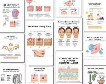 Hautpflege Instagram Vorlagen | Kosmetikerin, Schönheitssalon Social Media (Canva) Illustration Gesichtsflieger SVG Kosmetikerin