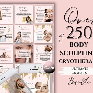 Cryotherapy Body Sculpting Instagram Post Template Fat Freezing Esthetician Medi Spa Body Contouring Cryolipolysis Coolsculpting Cryo Facial