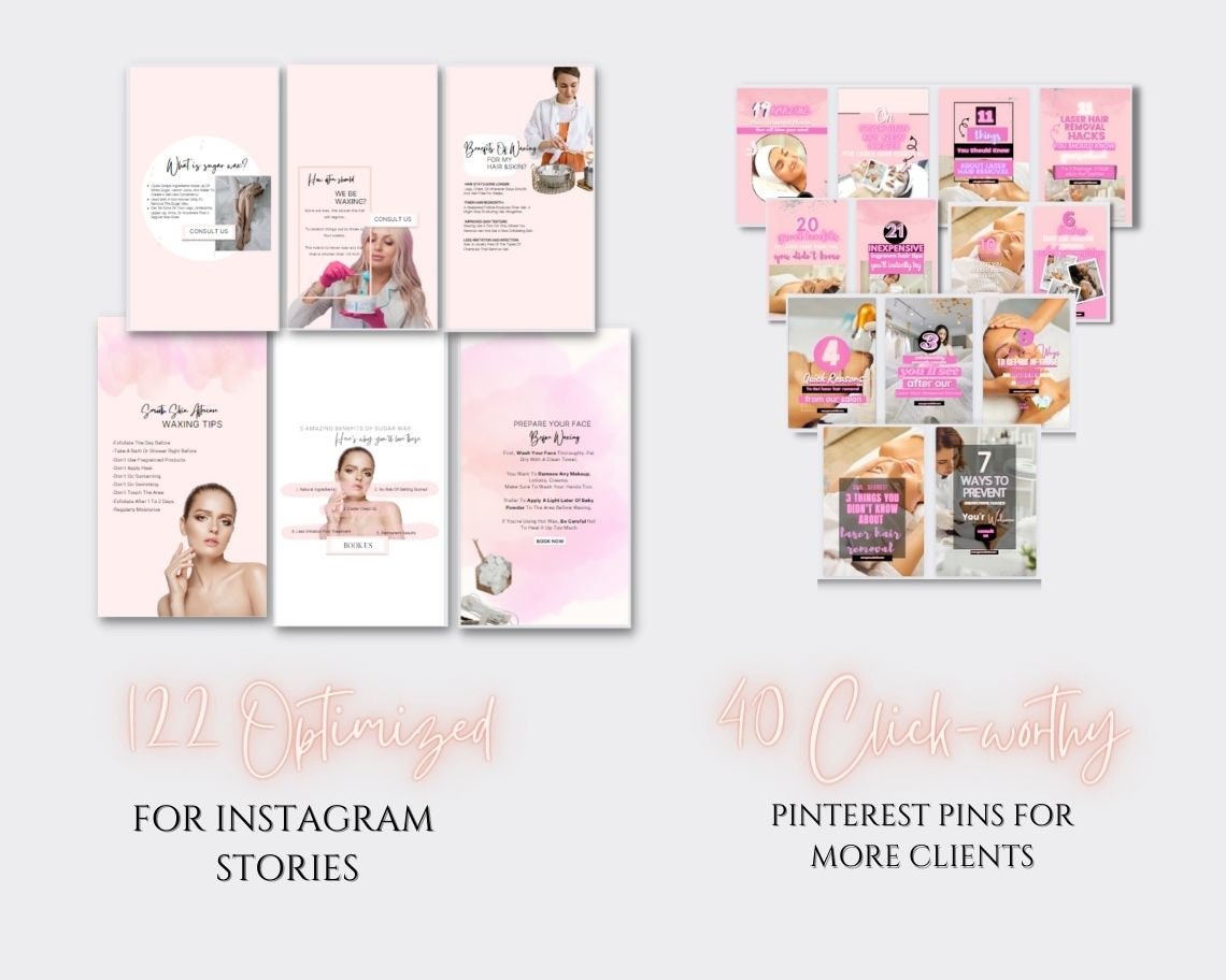 Waxing Instagram Post Waxing Social Media Post Skincare Etsy