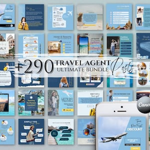 Travel Agent Instagram Template Travel Agent Template Travel Agency Flyer Travel Social Media Post Vacation Trip Template Travel Highlights