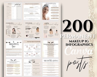 Permanent Makeup Instagram Post Pmu Instagram Template Lash Tech Microblading Brow Social Media Esthetician Flyer Semi Permanent Artist Post