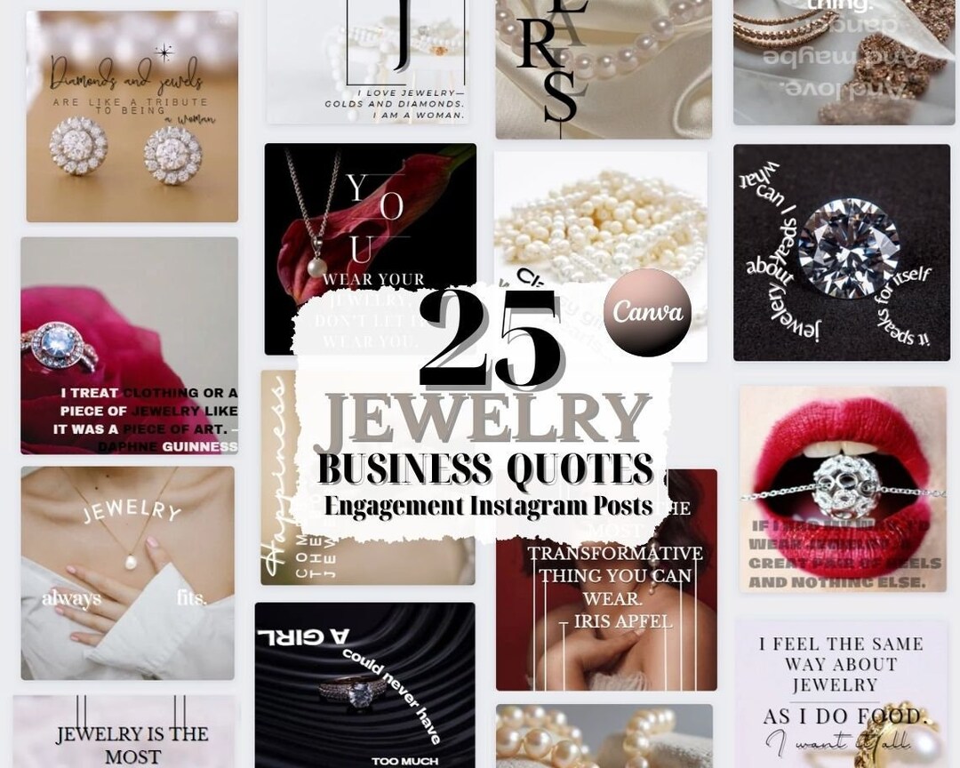 Jewelry Instagram Template Jewelry Post Ig Template Social Etsy