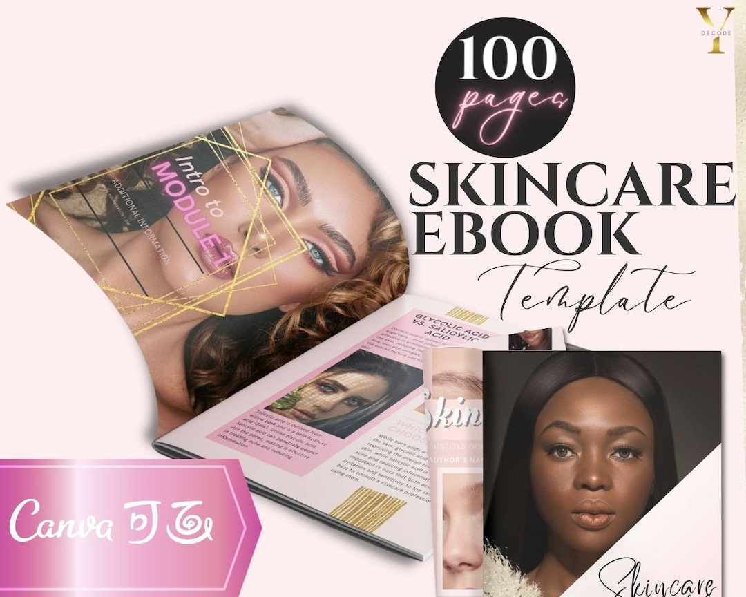Skincare Ebook Template Canva Esthetician Ebook Skincare Business Ebook