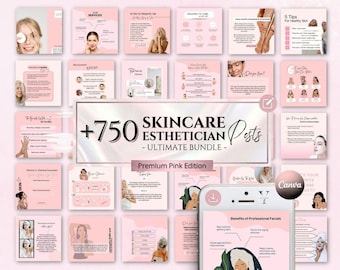 Hautpflege Instagram Template Kosmetikerin Instagram Beauty Post Pink Social Media Bundle Ig