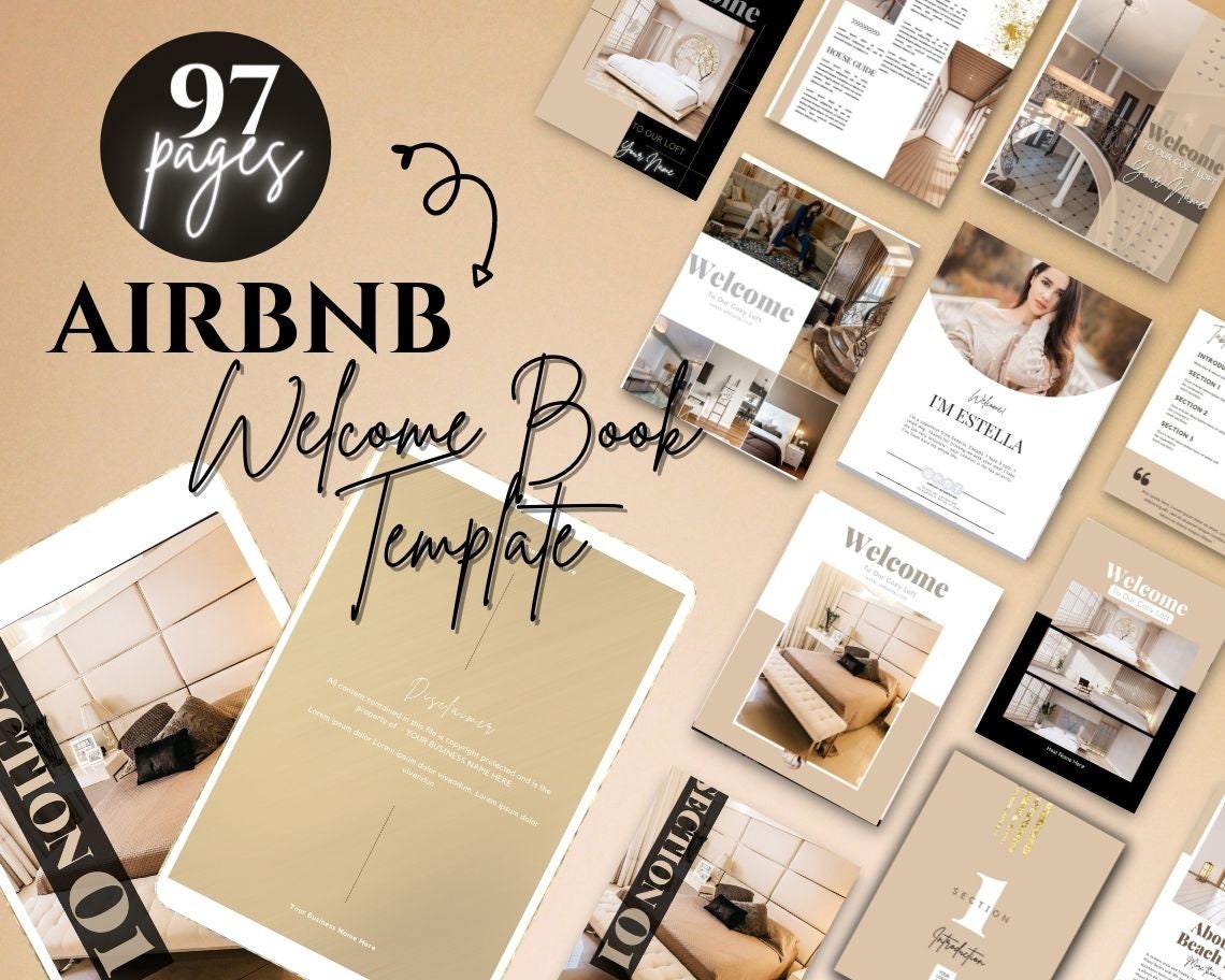 Airbnb House Manual Template Airbnb Book Template Vacation - Etsy