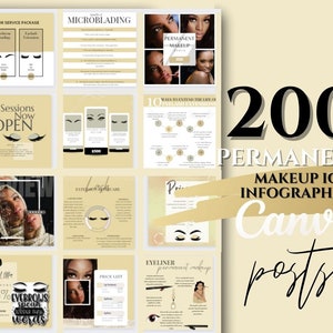 Pmu Instagram Template, Permanent Makeup Instagram Post, Microblading Instagram Post Lash Tech Social Media, Beauty Salon Esthetician Quotes