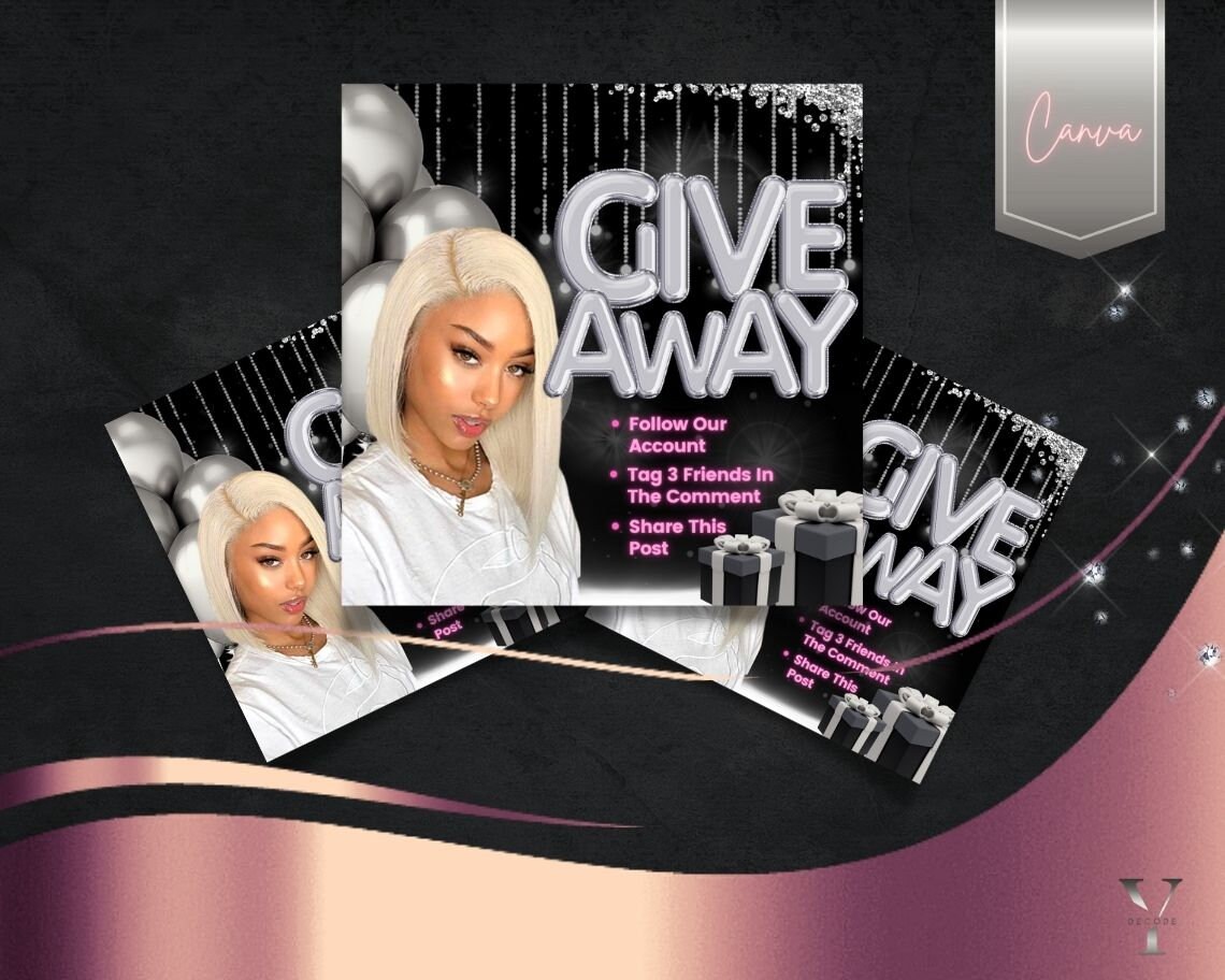 Hair Raffle Giveaway Hair Flyer Raffle Giveaway Hairstylist Template Beauty Flyer ...