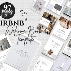 Airbnb Welcome Book Template, Airbnb Guest Book, House Manual, Vacation Rental Template, Canva Airbnb Template, SuperHost Guidebook, Signs