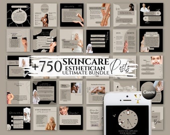 Cura della pelle Instagram Post Modelli per la cura della pelle Estetista Instagram Bellezza Social media Cura della pelle Citazione MedSpa Salon Facial Pacchetto di lusso moderno
