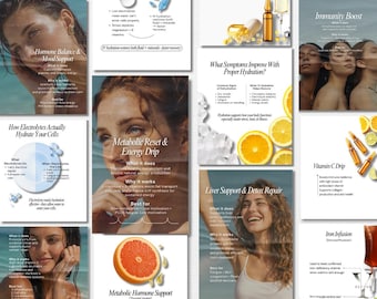 IV-Therapy Instagram-Vorlage: Hydratation, Vitamin C, Krankenschwester Injektor Social Media Iv Drip Infusion Flyer Menu Vol2