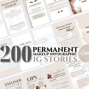 Permanent Makeup Instagram Story Templates, Pmu Instagram Template, Lash Tech Microblading Quote Social Media Aftercare, Esthetician Stories