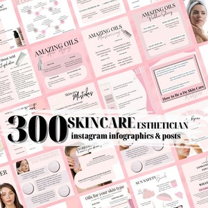 Skincare Instagram Template, Esthetician Instagram Post Templates, Esthetician Insta, Ig Templates Beauty Product Launch, Skin Type Business