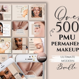 Permanent Makeup Instagram Post Pmu Instagram Template Lash Tech Microblading Social Media Lip Tattoo Brow Aftercare IG Esthetician Skincare