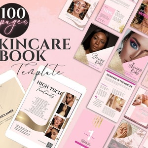 Skincare Ebook Template Canva Esthetician Ebook Skincare Business Ebook Canva Freebie Lead Magnet Skincare Coach Beauty Ebook Pink Brochure