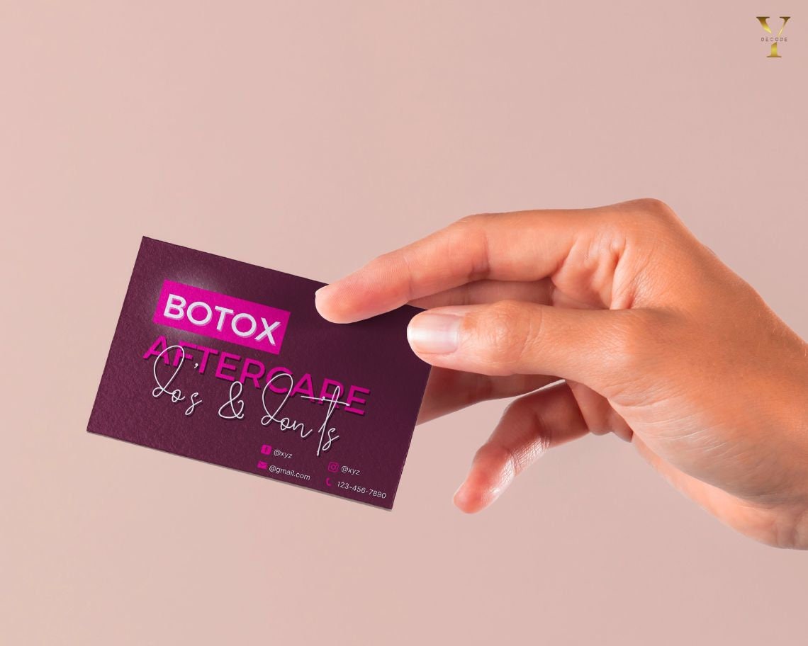 3 Botox Aftercare Card Template Beauty Business Card, Botox Instruction ...