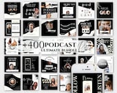 Podcast Template Podcast Instagram Template Podcast Media Kit Podcast Canva Podcast Flyer Stories Branding Guest Podcast Social Media Black