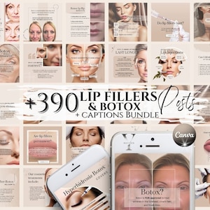 Botox Lip Filler Instagram Post Social Media Lip filler Botox Template Permanent Makeup PMU Esthetician Injectable Medspa Flyer, Ig Captions