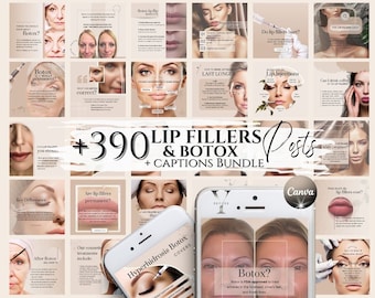 Botox Lip Filler Instagram Post Social Media Lip filler Botox Template Permanent Makeup PMU Esthetician Injectable Medspa Flyer, Ig Captions