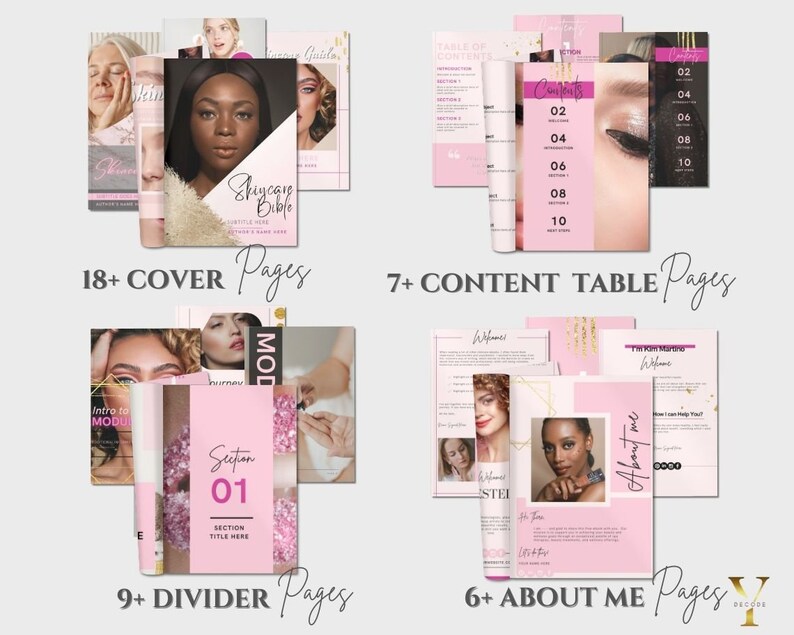 Skincare Ebook Template Canva Esthetician Ebook Skincare Etsy