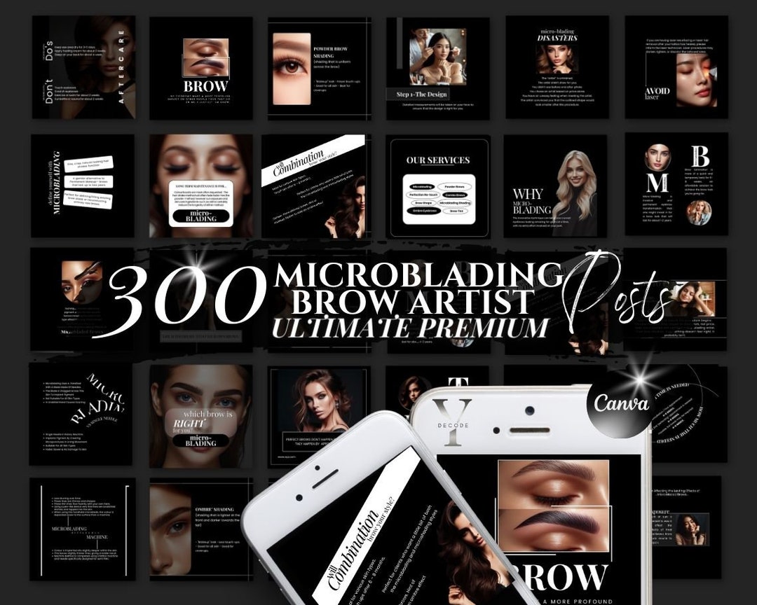 Brows Microblading Instagram Template Microblading Eyebrow Tattoo ...