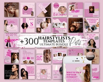 Hairstylist Instagram Template Hair Salon Haircare Instagram Hairdresser Social Media Hair Instagram Template Beauty Salon Flyer Price Ads