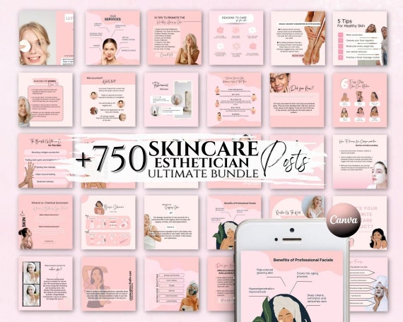 Skincare Instagram Post Skincare Template Esthetician Instagram Template Ig Beauty Post Social Media Template Skincare Quotes Med Spa Bundle