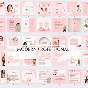 Skincare Instagram Post Templates, Esthetician Social Media (Canva) image 4