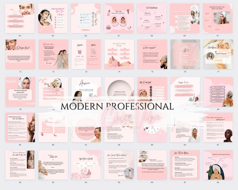 Skincare Instagram Post Templates, Esthetician Social Media (Canva) image 4