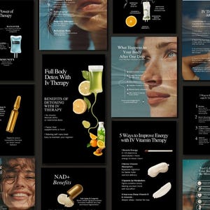 IV Therapy Template Instagram IV Hydration Social Media Template Iv Drip Iv Infusion Therapy Flyer Iv Vitamin C Therapy Menu Nurse Injector