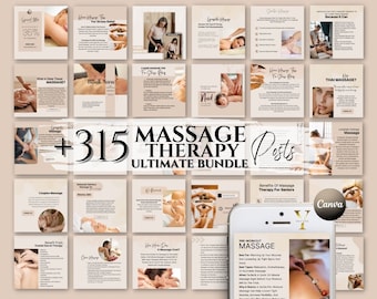 Massage Therapist Instagram Templates Spa Esthetician Social Media Posts Facebook Massage Therapist Template Quotes Beauty Salon Flyer Cover