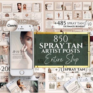 Spray Tan Social Media Content Spray tan business Post Spray tan Template Airbrush Tanning Marketing Spray tan Artist Aftercare Flyer Quotes