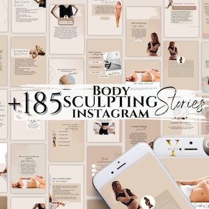 Body Sculpting Instagram Post Story Template Body Contouring CoolSculpting Social Media Marketing Brochure Before After Body Cavitation Hifu
