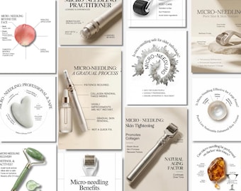 Microneedling Instagram Templates für Kosmetikerinnen, Vampir-Gesichtspflege, PRP,RF Nurse Infector (Canva)