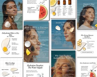 Hautpflege Instagram Vorlagen für Kosmetikerinnen, Salon Flyer (Canva Social Media Inhalt)