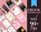 Ebook Template Canva Workbook Template Pink Ebook Canva Freebie Lead Magnet Template Ebook Design Cover Business Ebook Beauty Makeup Ebook