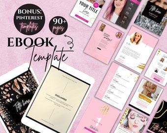Ebook Template Canva Ebook Cover Pink ebook Template Business ebook Workbook Template Freebie Lead Magnet Template Course Digital Download