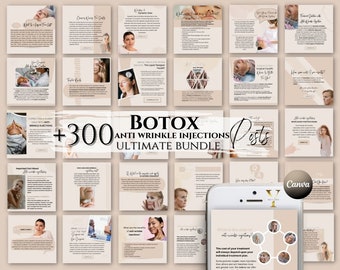 Botox and Filler Instagram Template Anti Wrinkle Injection Facial Dermal Filler Cosmetic Nurse Permanent Makeup PMU Esthetician Social Media