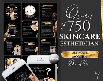 Cura della pelle Instagram Post Modelli per la cura della pelle Estetista Instagram Bellezza Social media Cura della pelle Citazione MedSpa Salon Facial Pacchetto di lusso moderno