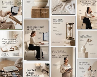 Social Media-Manager Canva Templates, Instagram Posts (Content Ersteller Marketing, Coach & Virtuelle Assistenten Flyer)