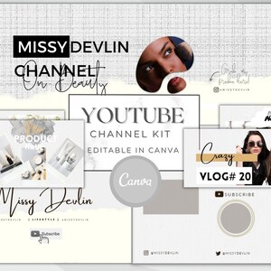Kit canale Youtube, Kit branding Youtube, Banner Youtube, Canva Youtube Intro Outro, Grafica canale Youtube, Scheda finale minima, Miniatura video