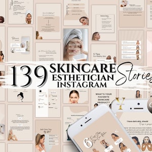 Esthetician Template Skincare Template Aesthetician Instagram Post Stories Ig Story Beauty Instagram Animated Skin care Content Facial Posts