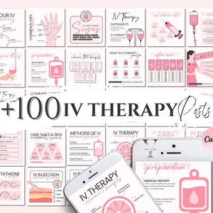 IV Therapy Template Instagram IV Hydration Social Media Template Iv Drip Iv Infusion Therapy Template Iv Vitamin C Therapy Iv Nurse Injector