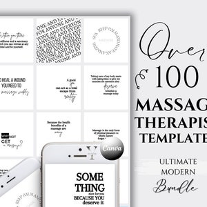 Massage Therapist Instagram Post Template Reflexologist Massage Quotes Spa Esthetician Social Media Post Canva Hot Stone Deep Tissue Massage