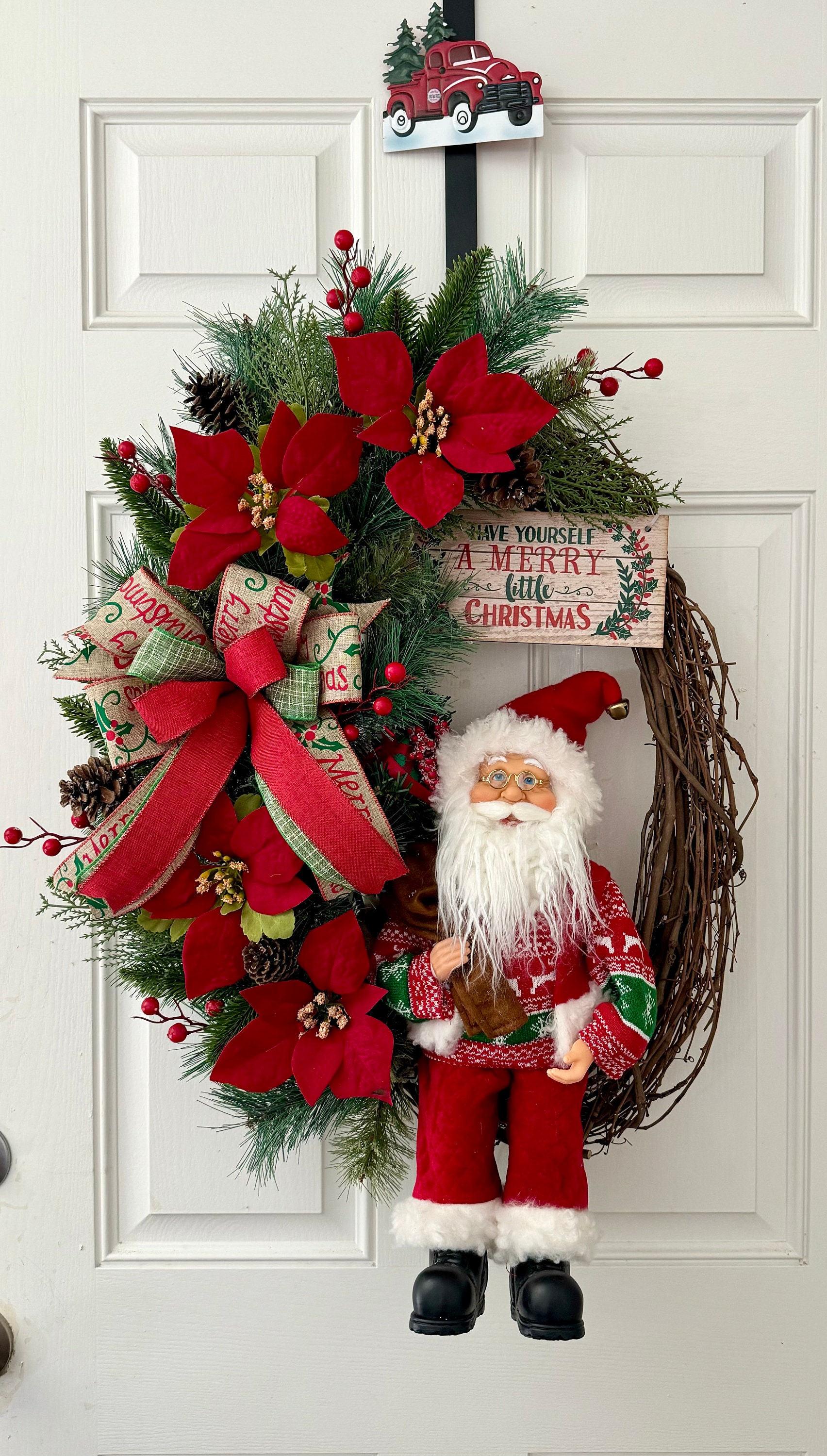 St.nick Santa Clause Traditional Style Grapevine Christmas - Etsy